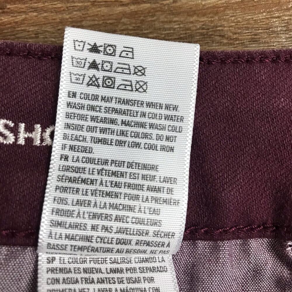 American Eagle Hi Rise Shortie Shorts Burgundy 6 - Picture 4 of 6